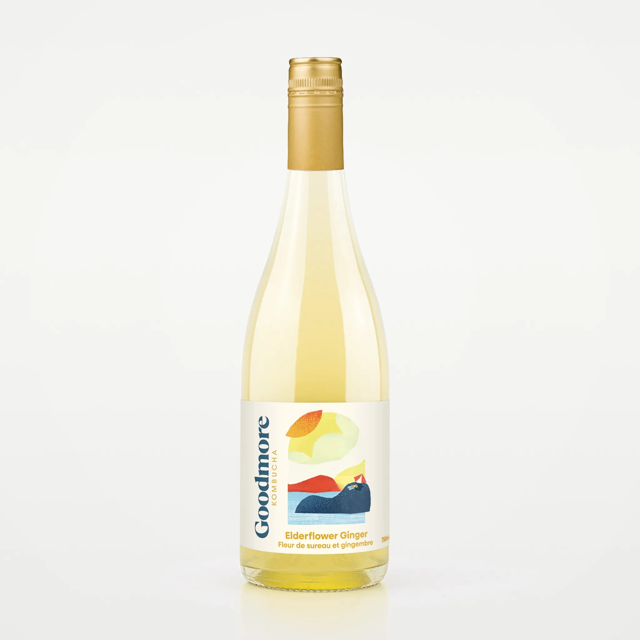 Goodmore wine bottle on a white background
